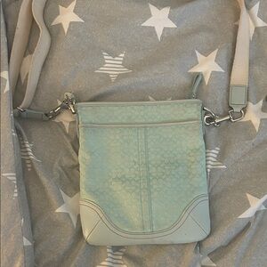Coach Light Blue Crossbody Bag Vintage 1980’s